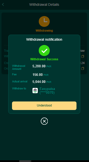 PRP Win Game Withdraw