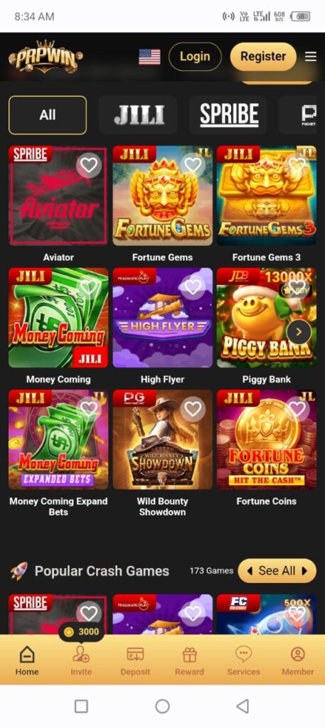 PRP Win Game earning platform